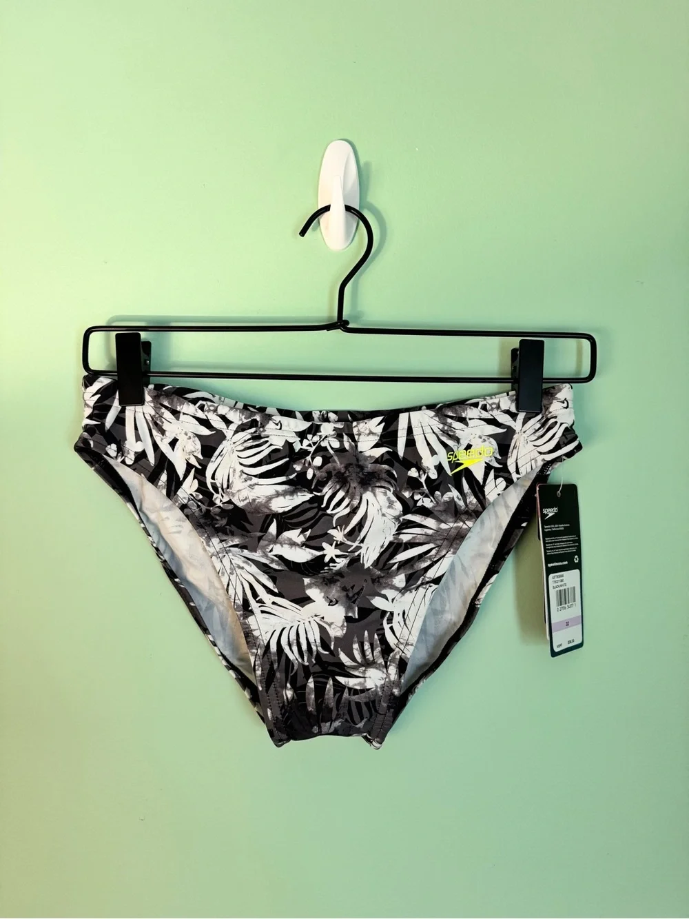 Men’s Speedo Swim Brief in Black/White - Size 32 - New With Tags!